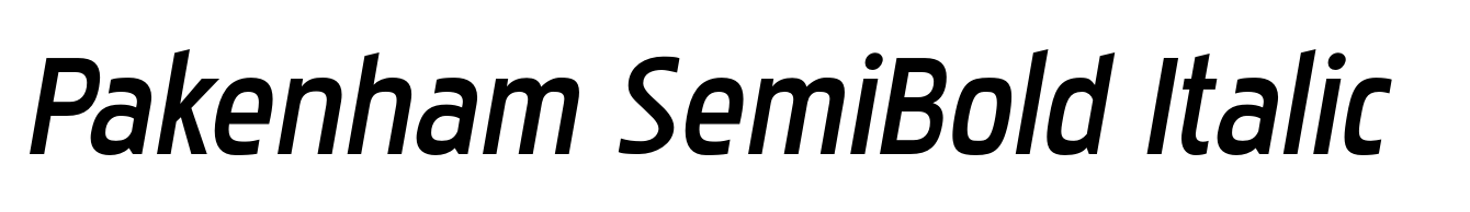 Pakenham SemiBold Italic